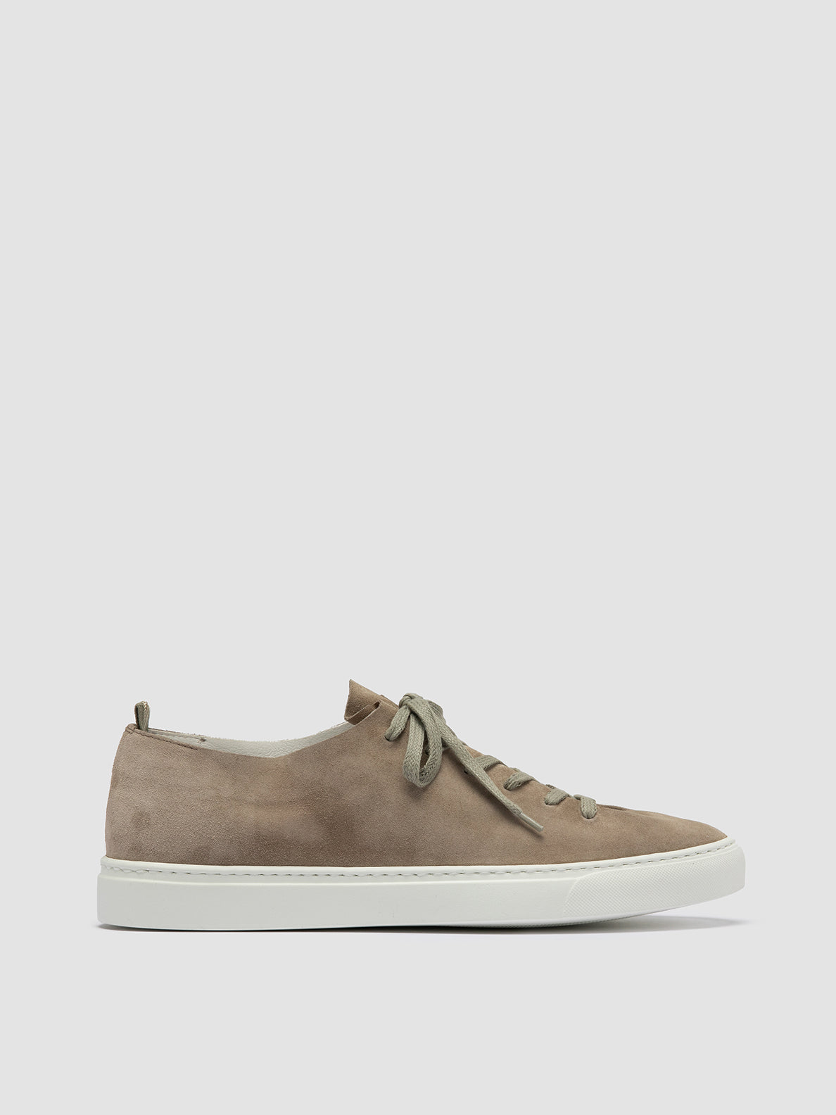 Mens Taupe Suede Low Top Sneakers: LEGGERA 001 – Officine Creative USA