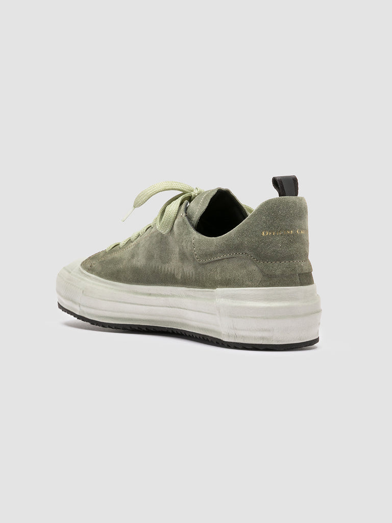 MES 009 Dusty Smoked Green - Green Leather and Suede Low Top Sneakers Men Officine Creative - 4