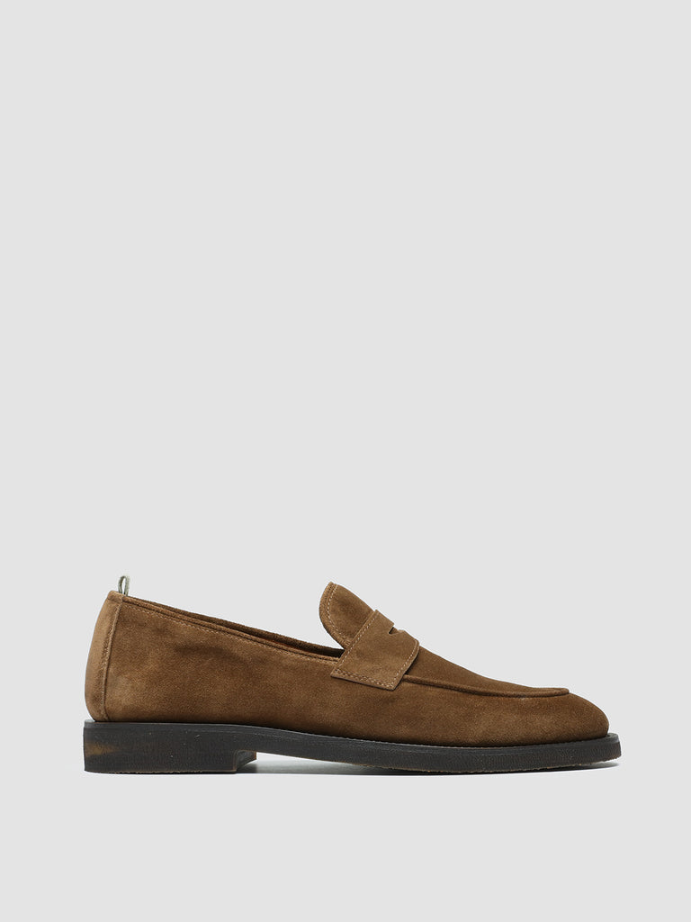 OPERA FLEXI 101 Castagno - Brown Suede Penny Loafers
