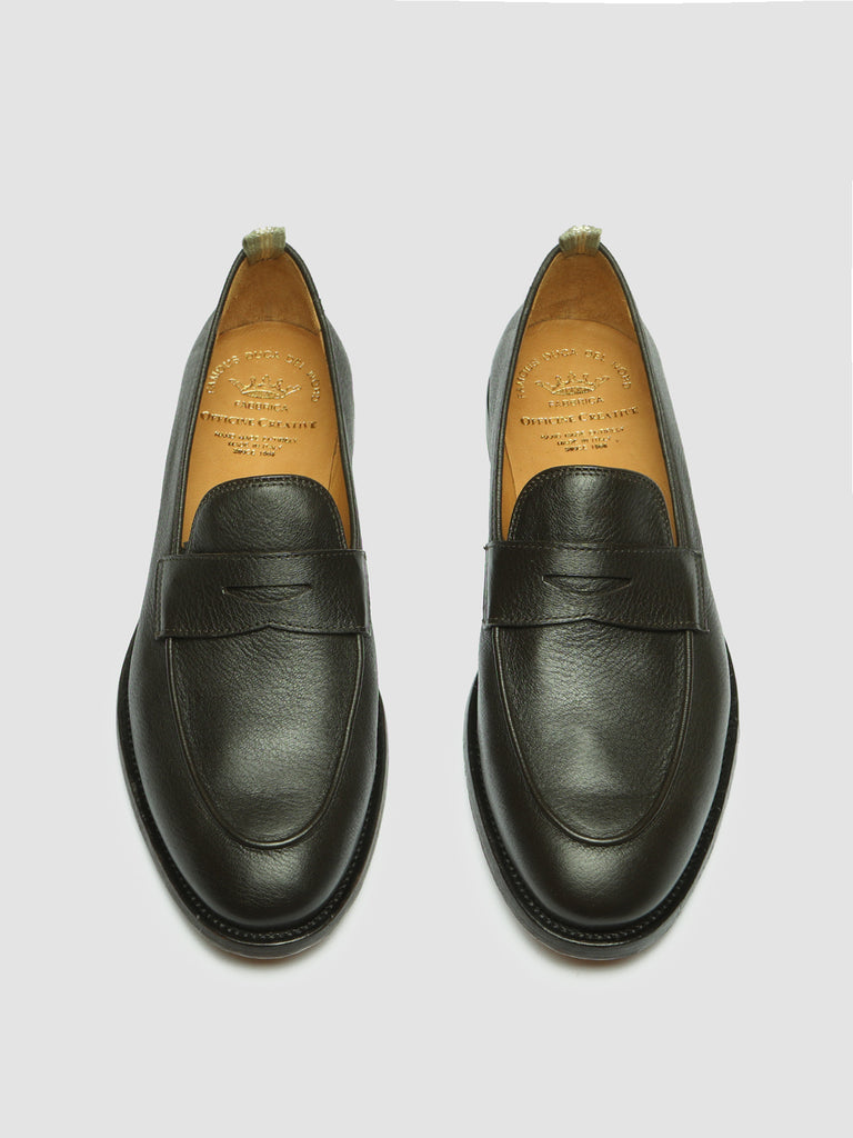 OPERA 001 Ebano - Brown Leather Penny Loafers