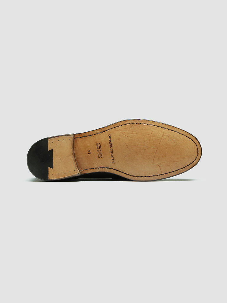 Mens Dark Brown Leather Penny Loafers: OPERA 001 – Officine Creative USA