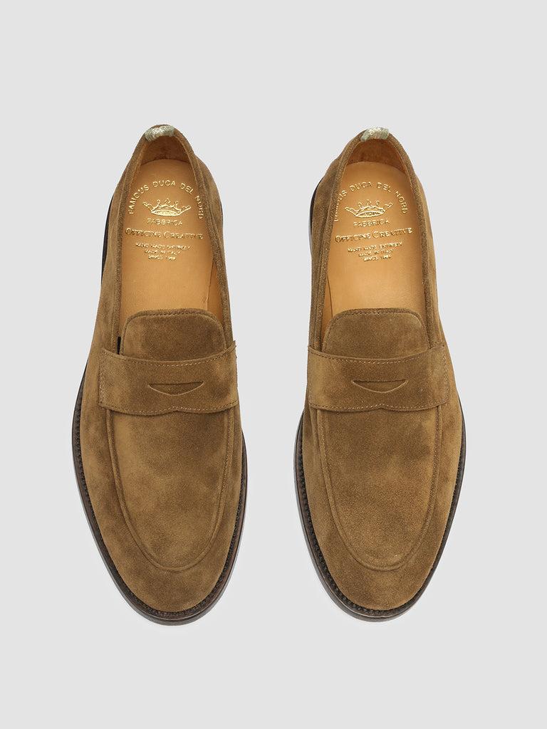 OPERA 001 Toscano - Brown Suede Penny Loafers