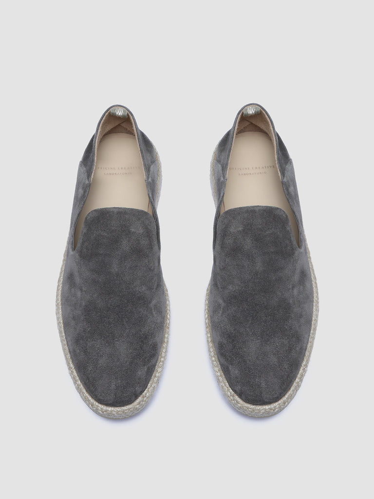 ROPED 002 Nebbia - White Suede slip ons Men Officine Creative - 2