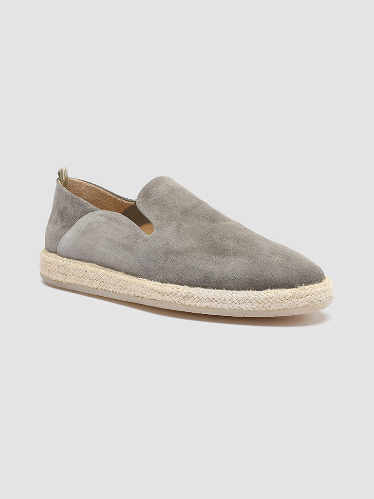 ROPED 002 Nebbia - White Suede slip ons Men Officine Creative - 3