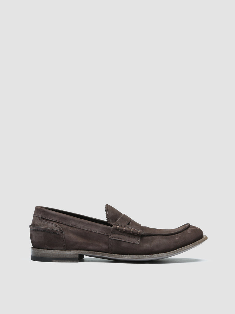 STEREO 008 - Brown Suede Penny Loafers