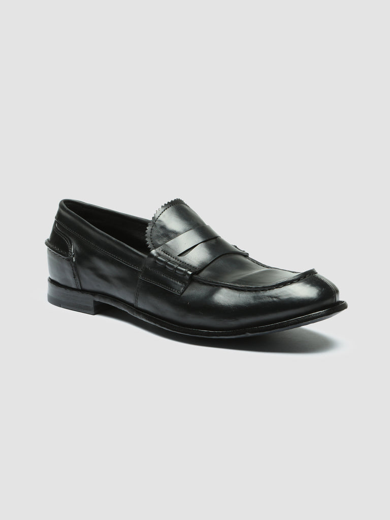 STEREO 008 - Black Leather Penny Loafers Men Officine Creative - 3