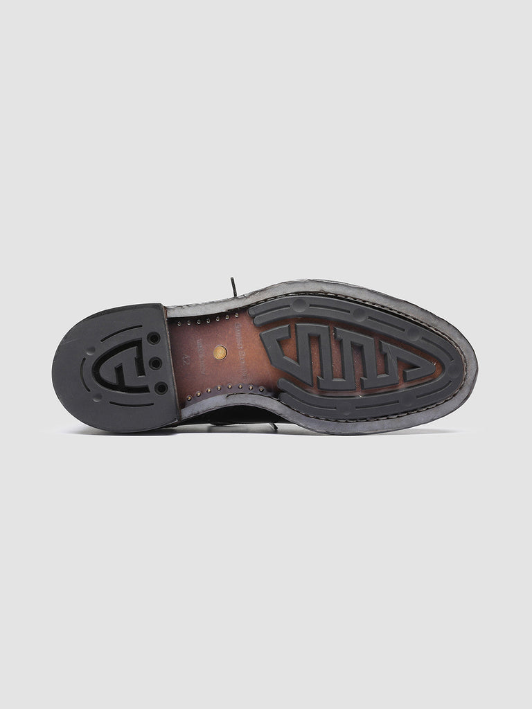 TEMPLE 003 Nero - Black Leather Half Brogue Derby Shoes Men Officine Creative - 5