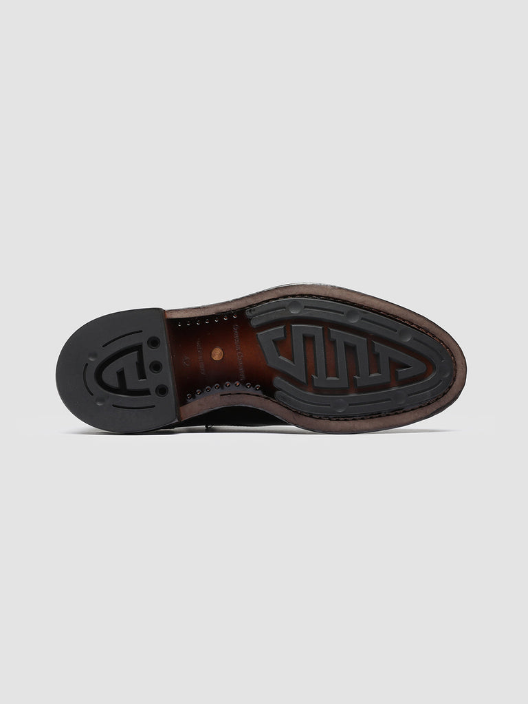 TEMPLE 003 Ebano - Brown Leather Half Brogue Derby Shoes Men Officine Creative - 5