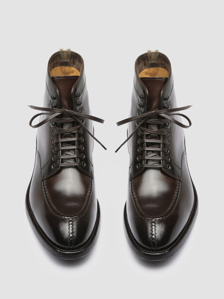 TEMPLE 006 Ebano - Brown Leather Ankle Boots Men Officine Creative - 2