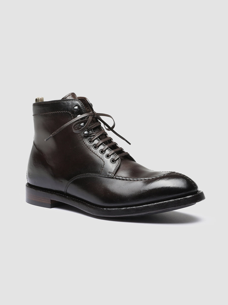 Men's Brown Leather Boots TEMPLE 006 – Officine Creative USA