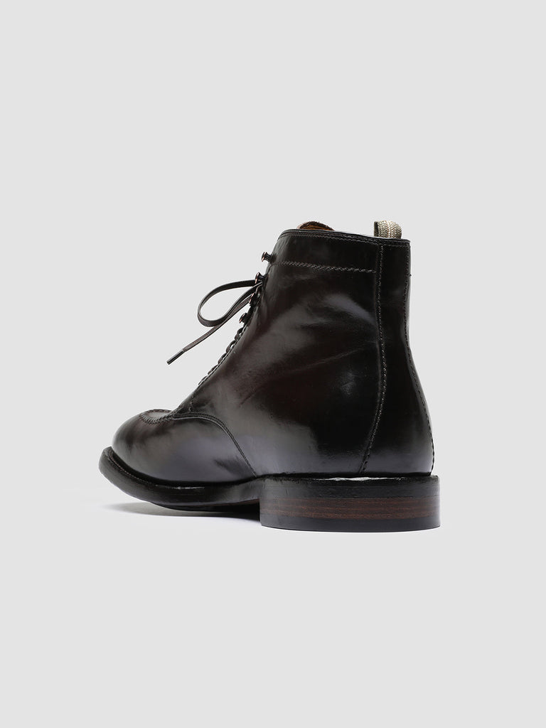 TEMPLE 006 Ebano - Brown Leather Ankle Boots Men Officine Creative - 4