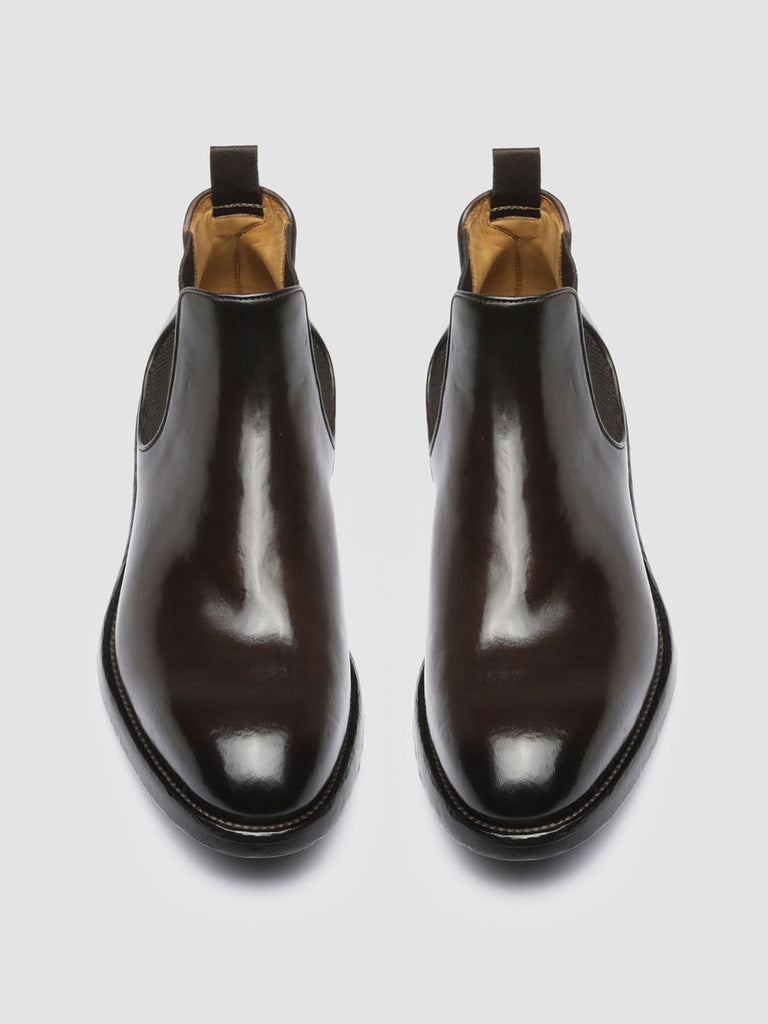 TEMPLE 008 - Brown Leather Chelsea Boots