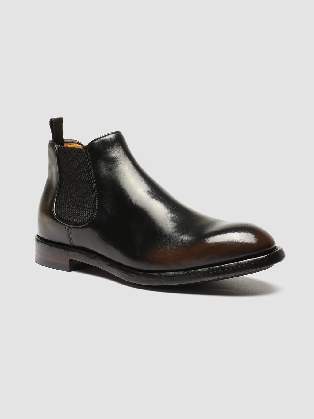 TEMPLE 008 Caffè/Supernero - Brown Leather Chelsea Boots Men Officine Creative - 3