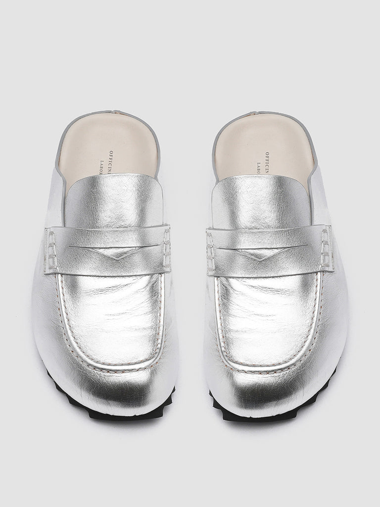 PELAGIE 009 - Gray Leather Mules
