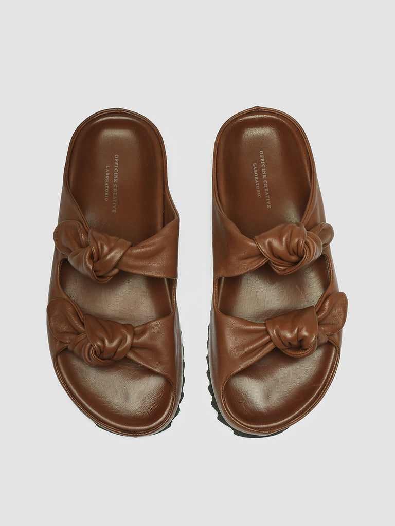 PELAGIE 010 - Brown Leather Sandals