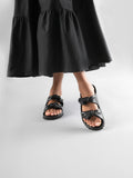 PELAGIE 010 Nero - Black Leather Sandals Women Officine Creative - 6