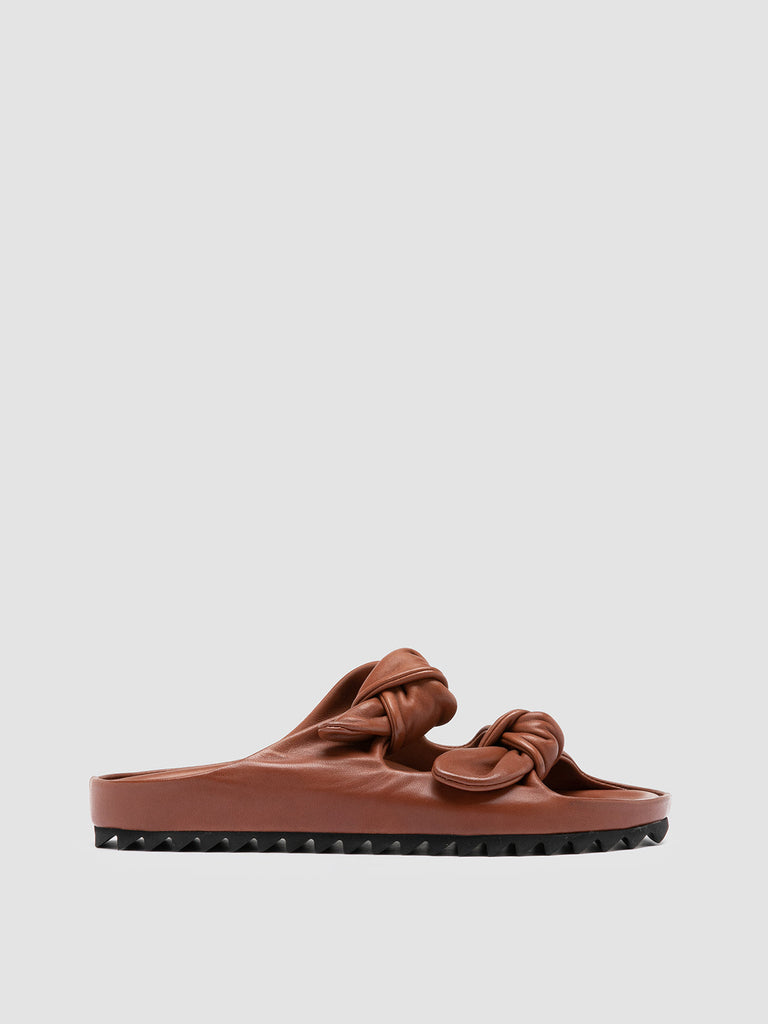 PELAGIE 010 Toffee - Brown Leather Sandals