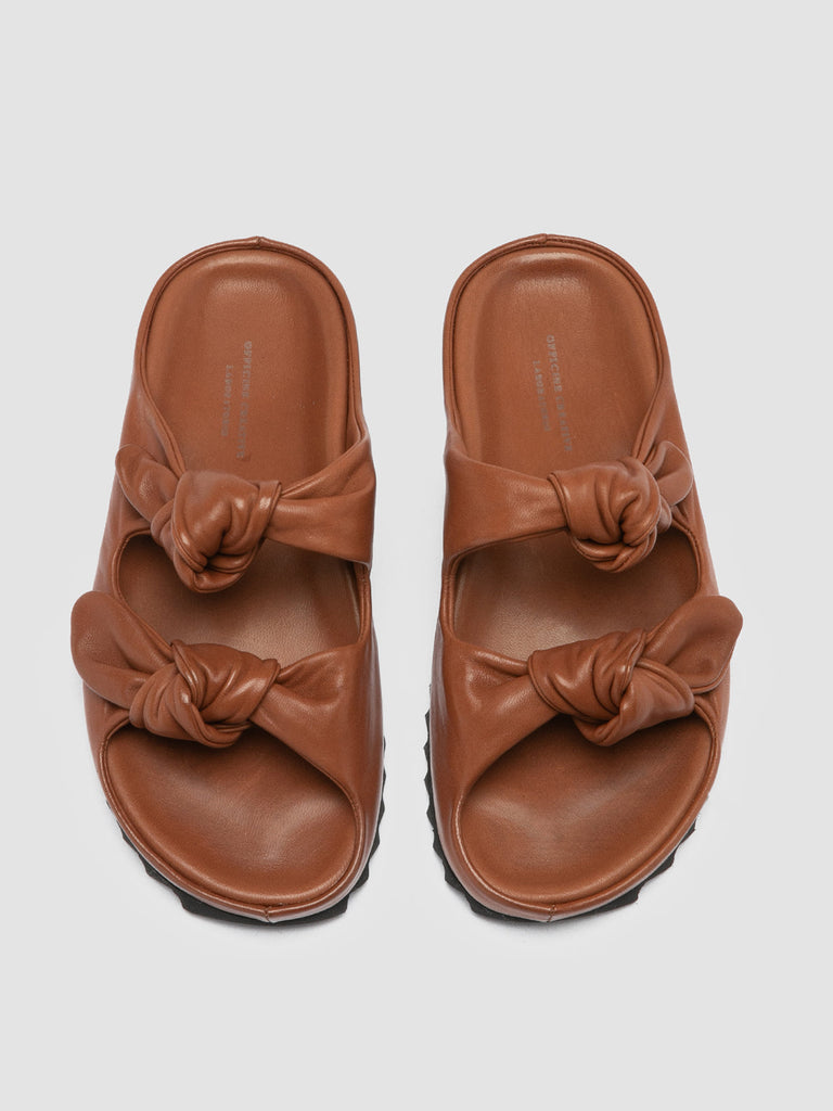 PELAGIE 010 Toffee - Brown Leather Sandals