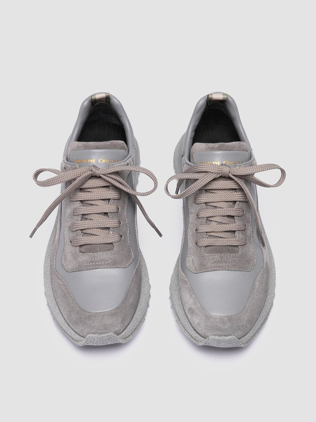 RACE RUBREX 101 - Grey Leather and Suede Low Top Sneakers Women Officine Creative -2