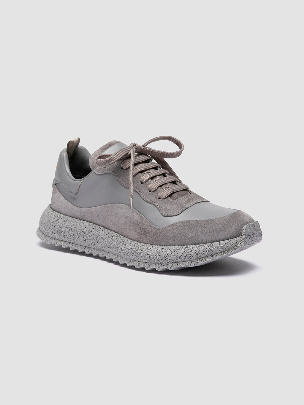 RACE RUBREX 101 - Grey Leather and Suede Low Top Sneakers Women Officine Creative -3