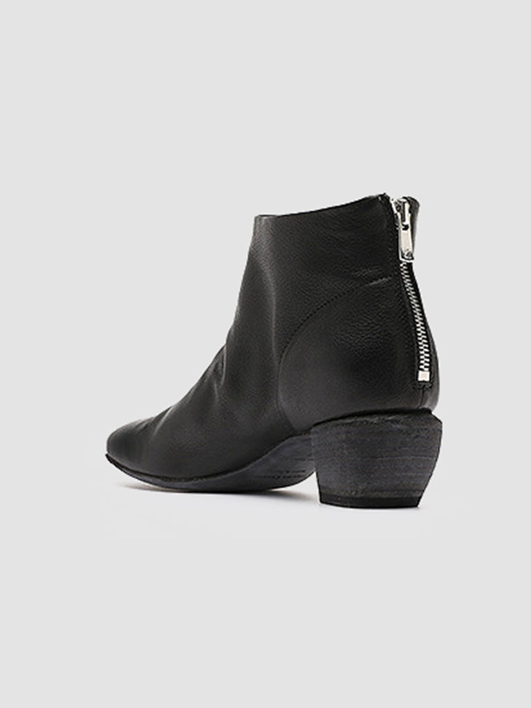 SALLY 001 Nero - Black Leather Booties Women Officine Creative - 4