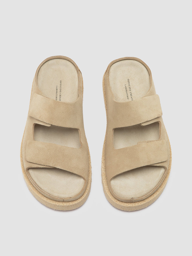 SANDS 105 Nude Spring - Ivory Suede Slide Sandals