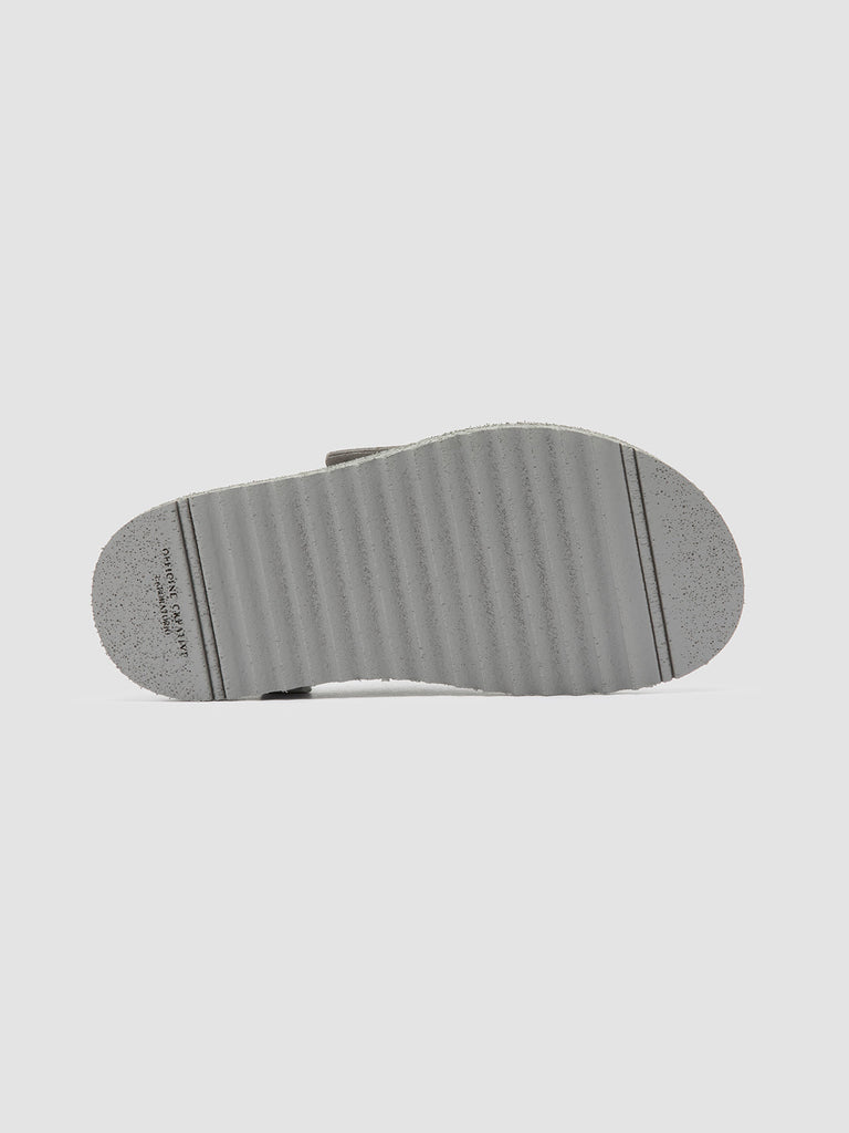 SANDS 106 Cemento - Grey Suede Slide Sandals Women Officine Creative - 5