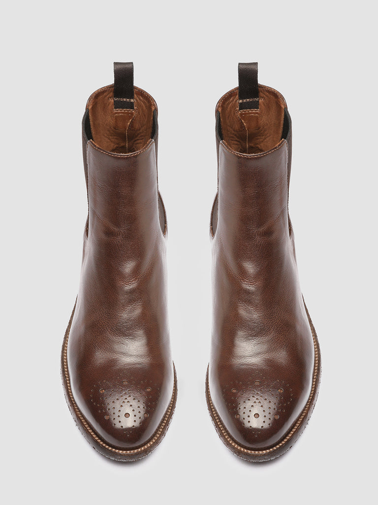 SELINE 002 Sauvage - Brown Leather Chelsea Boots