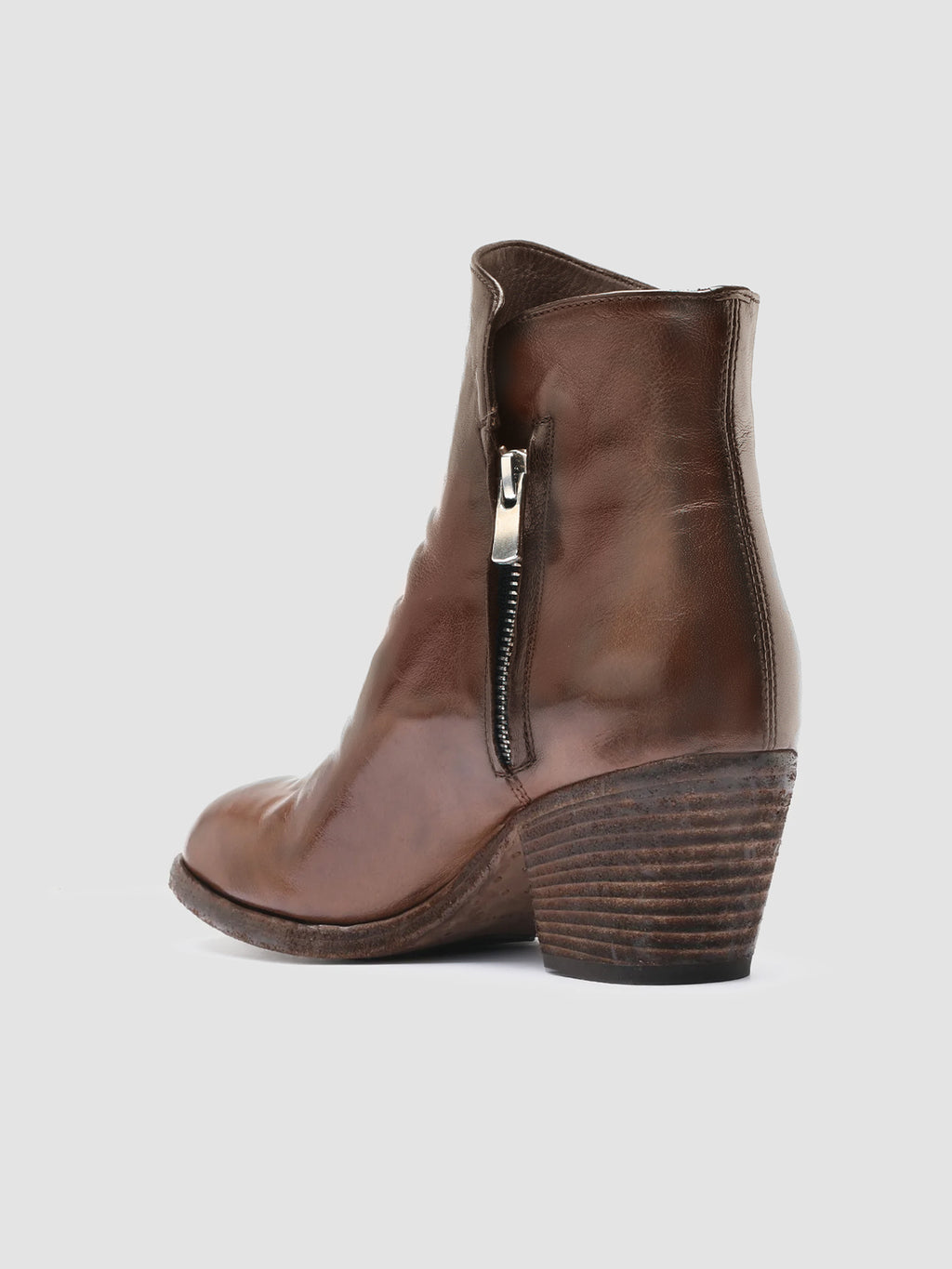 SHERRY 001 Cigar - Brown Leather Ankle Boots Women Officine Creative - 4