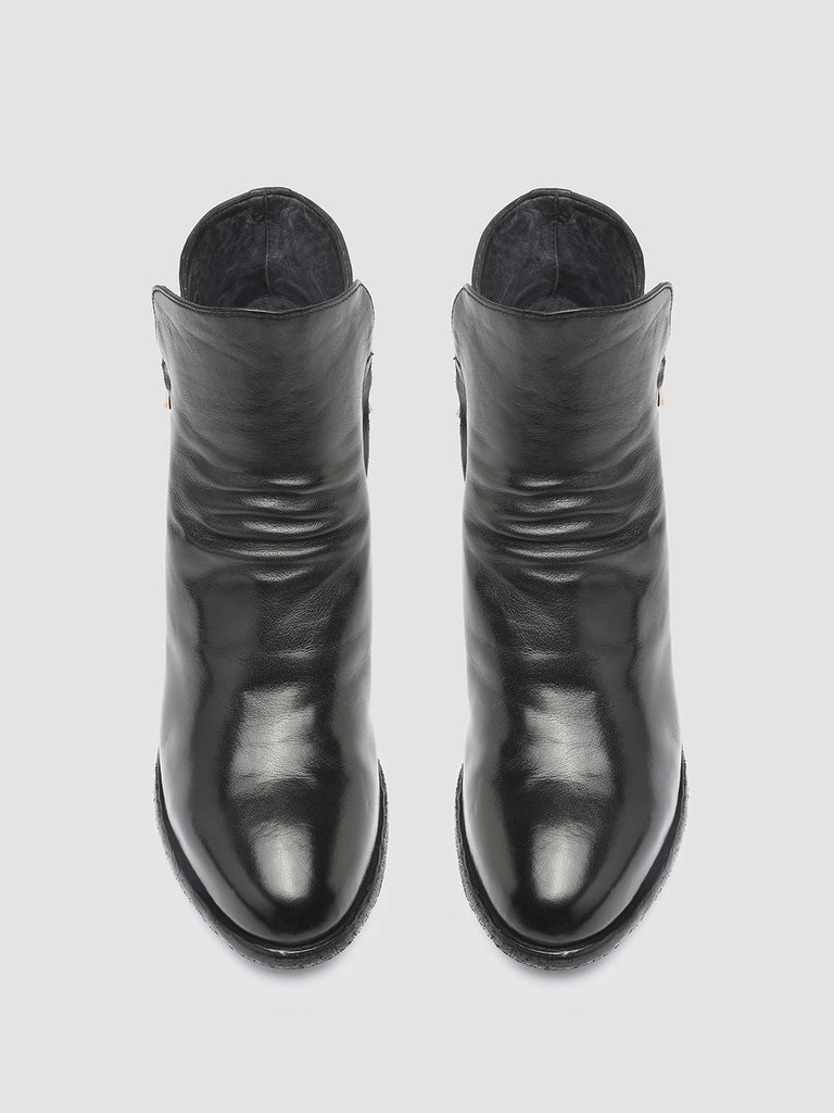 SHERRY 001 - Black Leather Ankle Boots