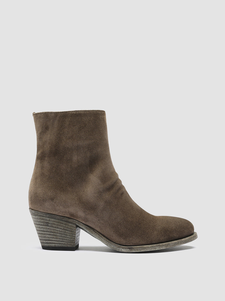 SHERRY 003 Olive - Green Suede Ankle Boots
