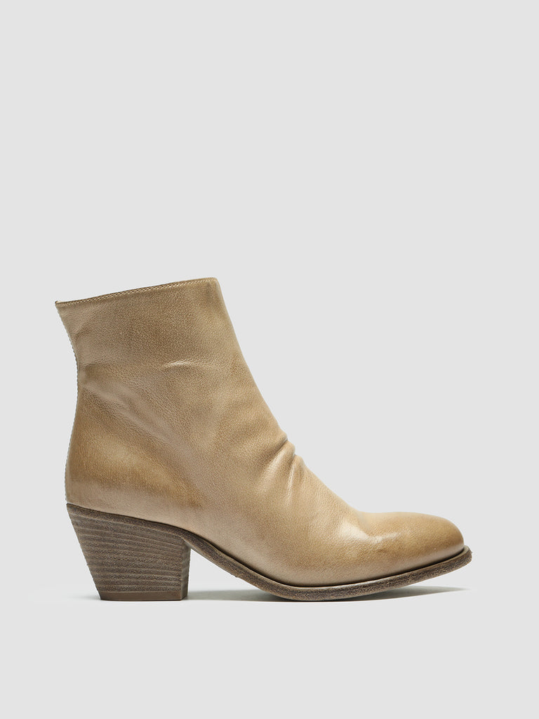 SHERRY 005 Taupe - Taupe Leather Ankle Boots Women Officine Creative - 1
