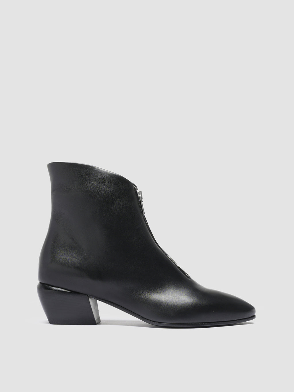 SHONA 002 Nero - Black Leather Ankle Boots Women Officine Creative - 1