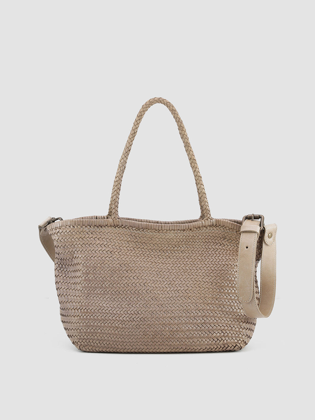 SUSAN 01 Woven Noun - Taupe Leather tote bag Officine Creative - 4