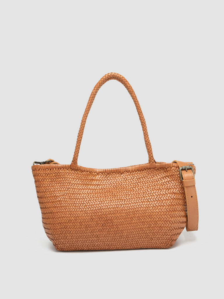 SUSAN 01 Woven Rhum - Brown Leather  Tote Bag Officine Creative - 4