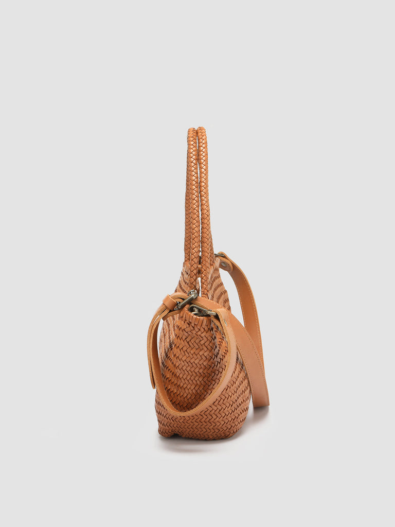 SUSAN 01 Woven Rhum - Brown Leather  Tote Bag Officine Creative - 5