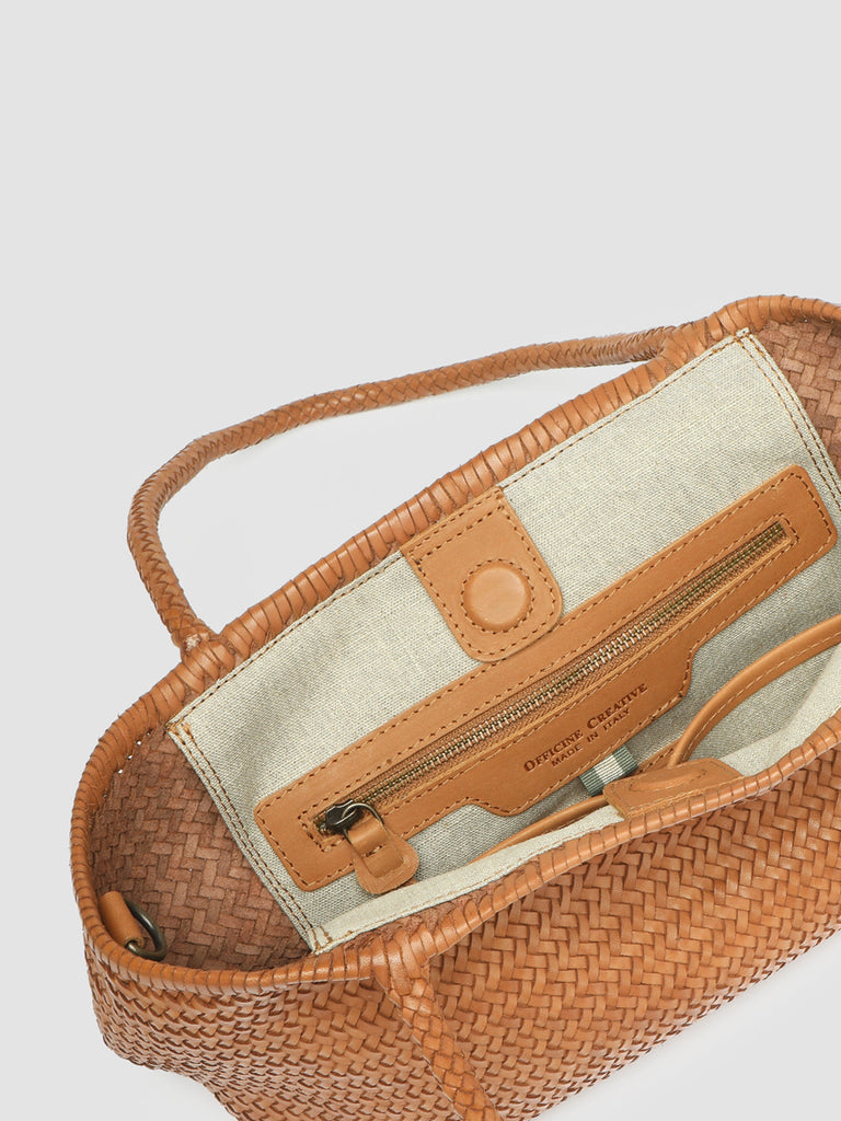 SUSAN 01 Rhum - Brown Leather  Tote Bag