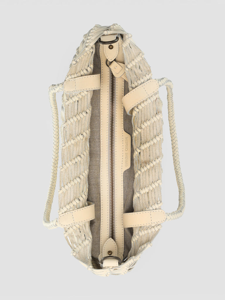 SUSAN 03 Spiral Bianco -  White Leather tote bag Officine Creative - 6