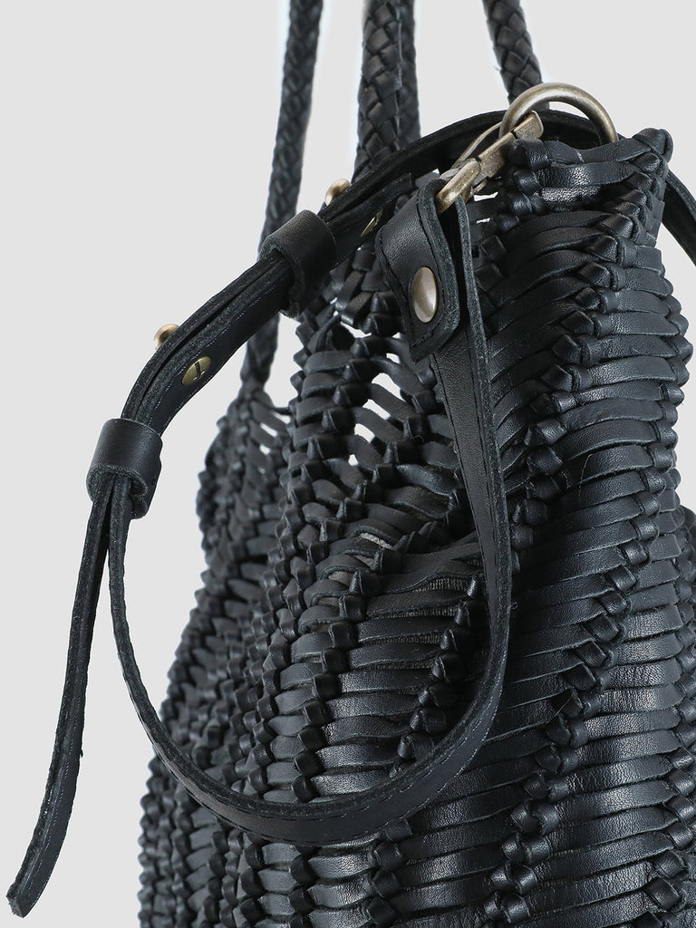 SUSAN 03 Spiral Nero - Black Leather tote bag Officine Creative - 2
