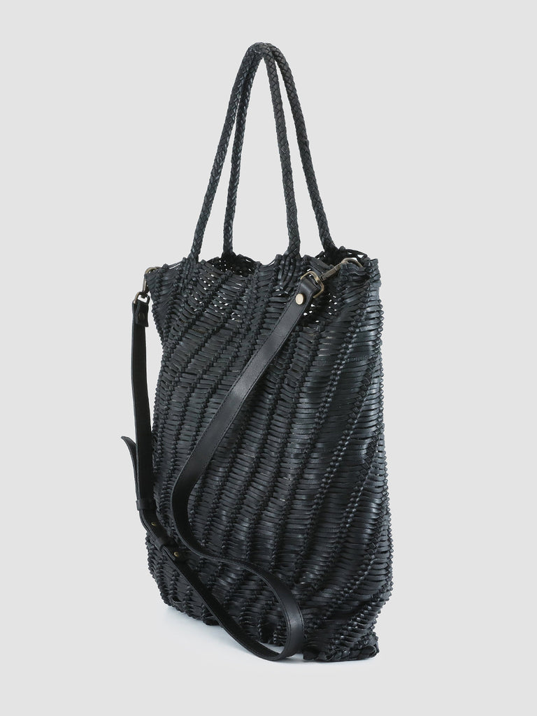 SUSAN 03 Spiral Nero - Black Leather tote bag Officine Creative - 4
