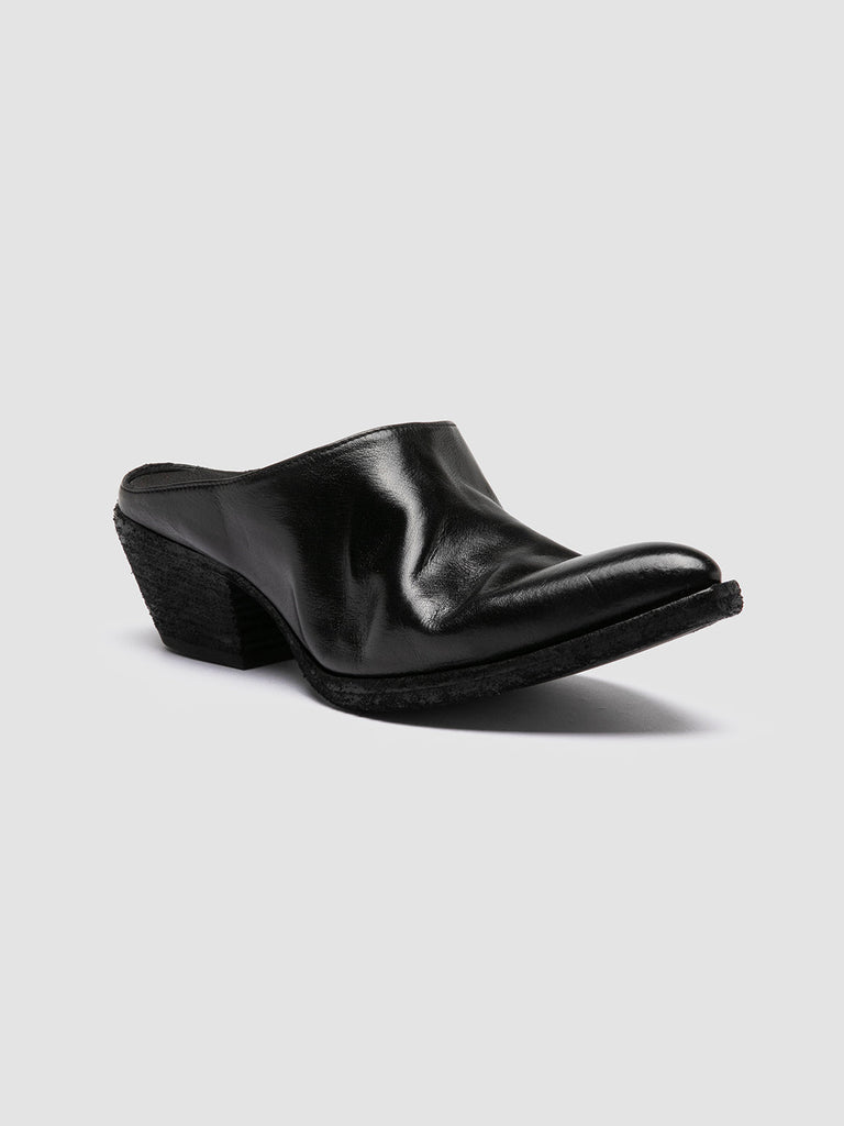 WANDA DD 101 Nero - Black Leather Mule Sandals Women Officine Creative - 3
