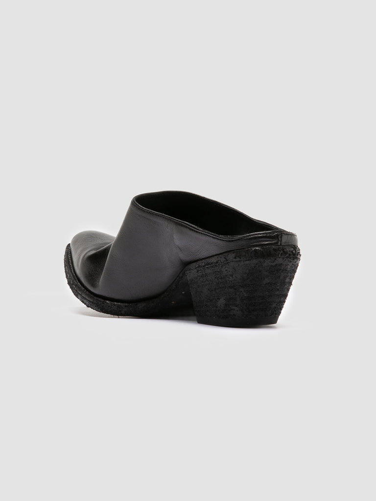 WANDA DD 101 Nero - Black Leather Mule Sandals Women Officine Creative - 4