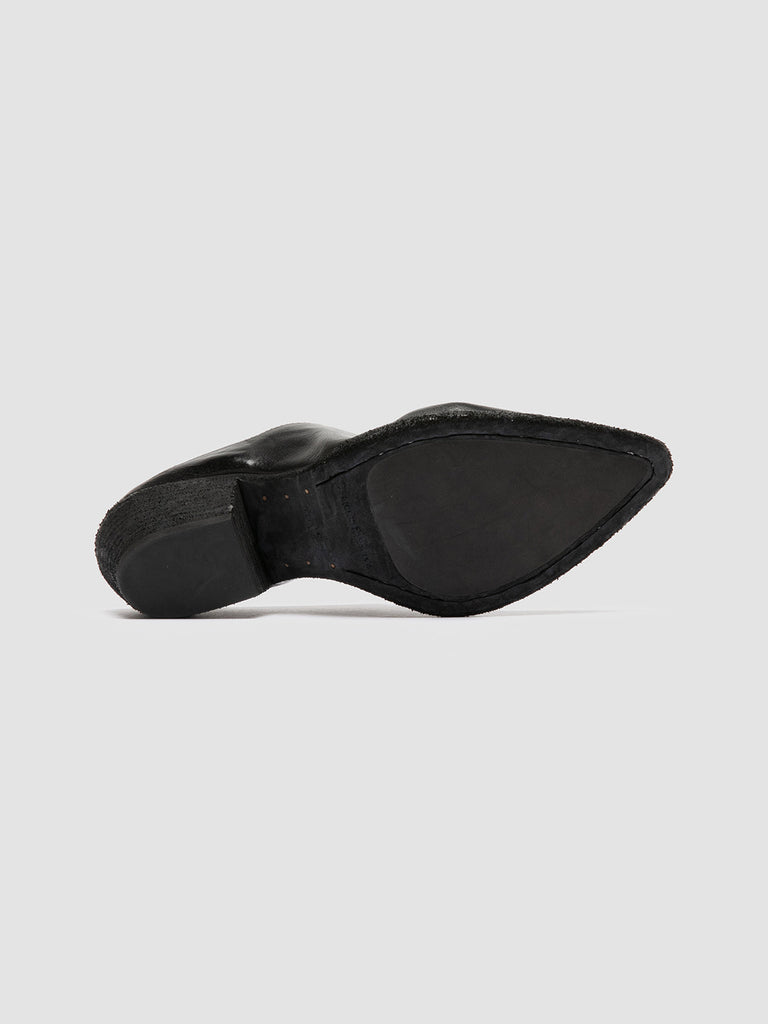 Womens Black Leather Mule Sandals: WANDA DD 101 – Officine Creative USA
