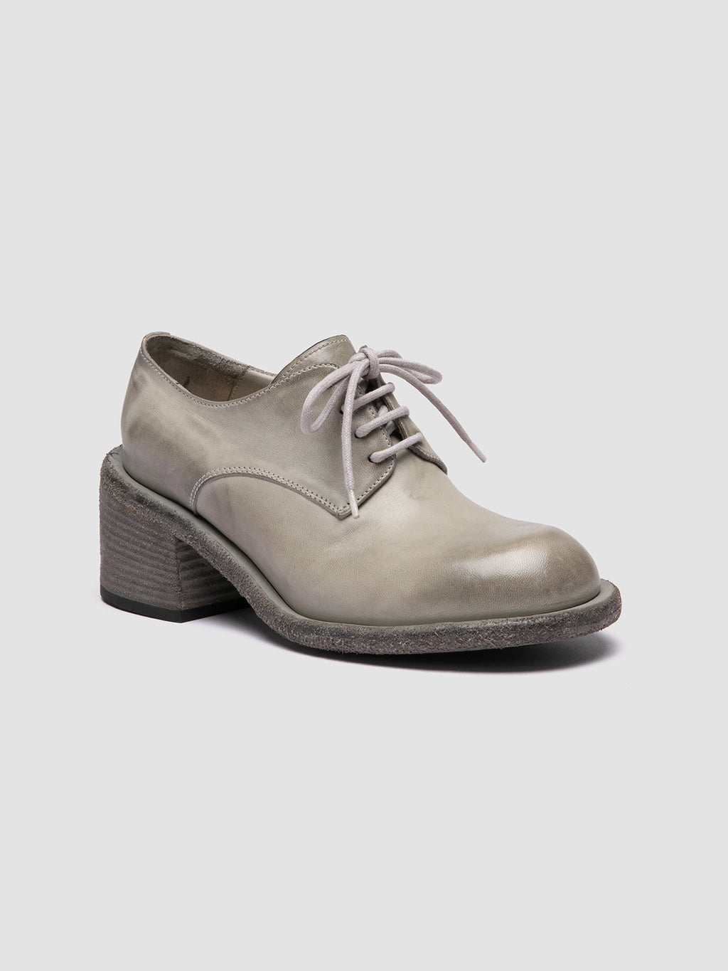 WILDS 001 - Grey Leather Derby Shoes Women Officine Creative -3