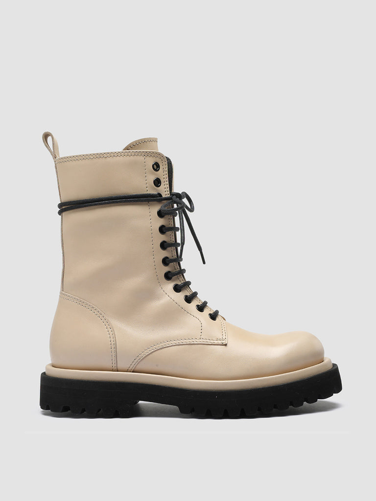 WISAL 018 - Ivory Leather Boots