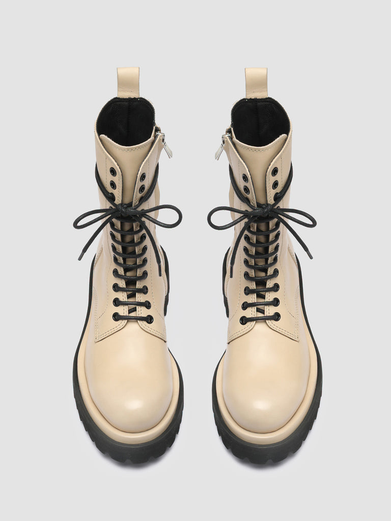 WISAL 018 - Ivory Leather Boots