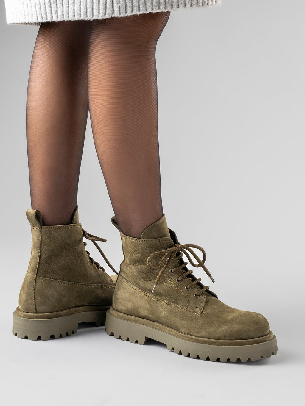 WISAL 021 Militare - Green Nabuk Ankle Boots Women Officine Creative - 6